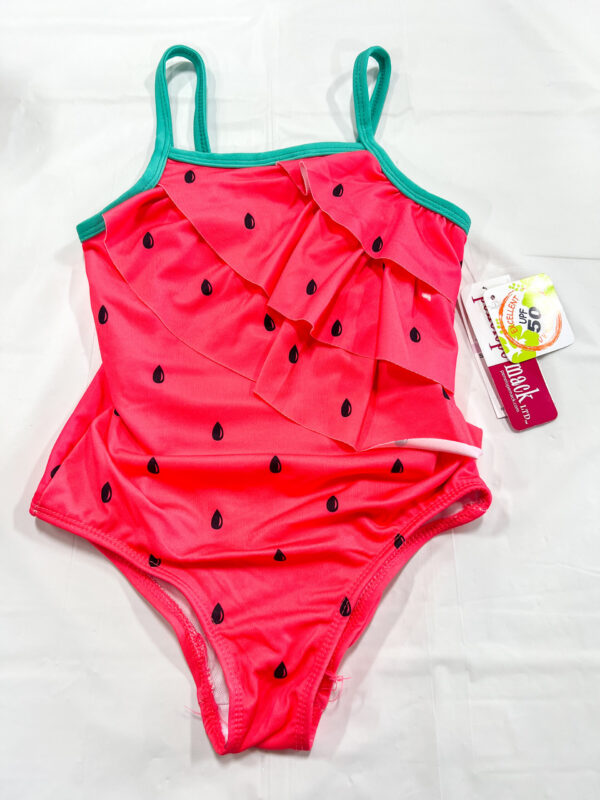 watermelon baby girl swimsuit 6mo