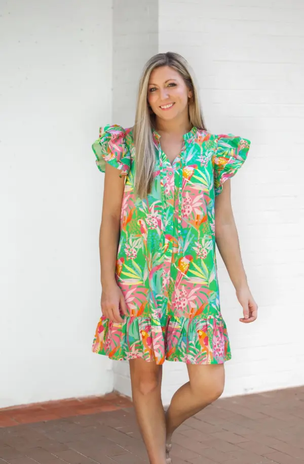 green paradise dress