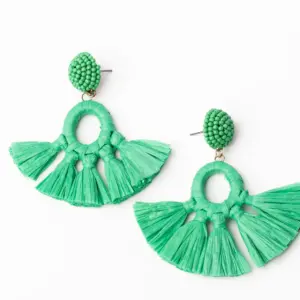 green alexa earrings