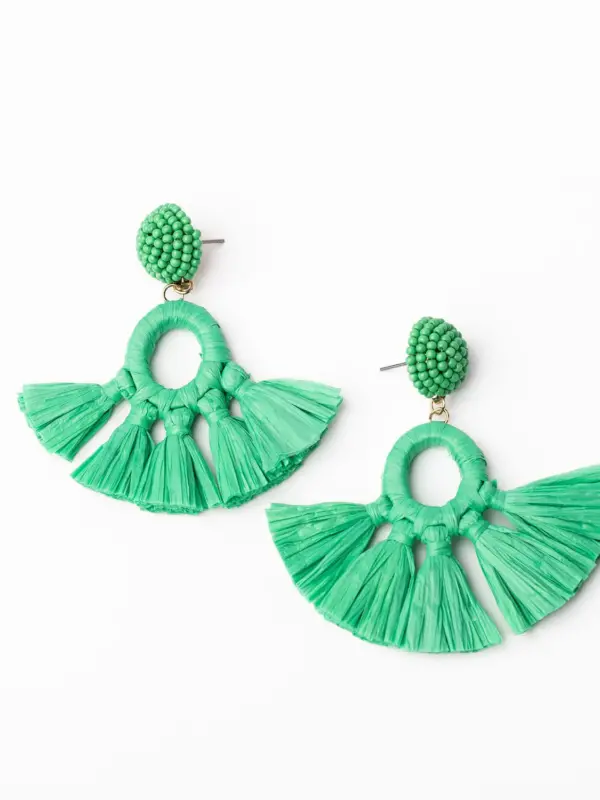 green alexa earrings